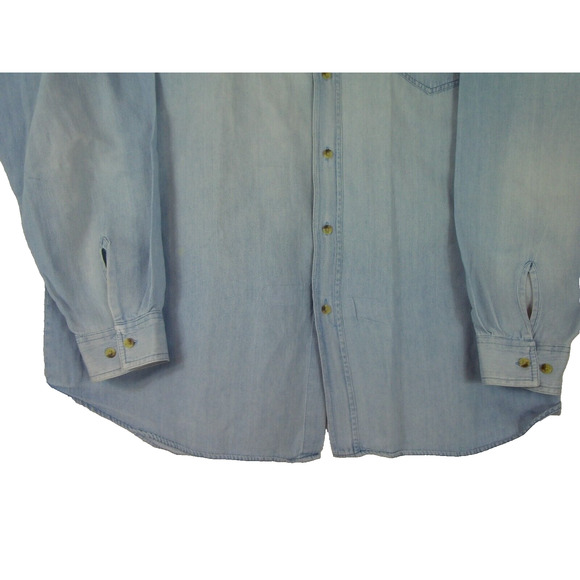 Vintage NFL Dallas Cowboys Denim Button Up True Fan Sportswear‎ Shirt Mens XL - Picture 7 of 9